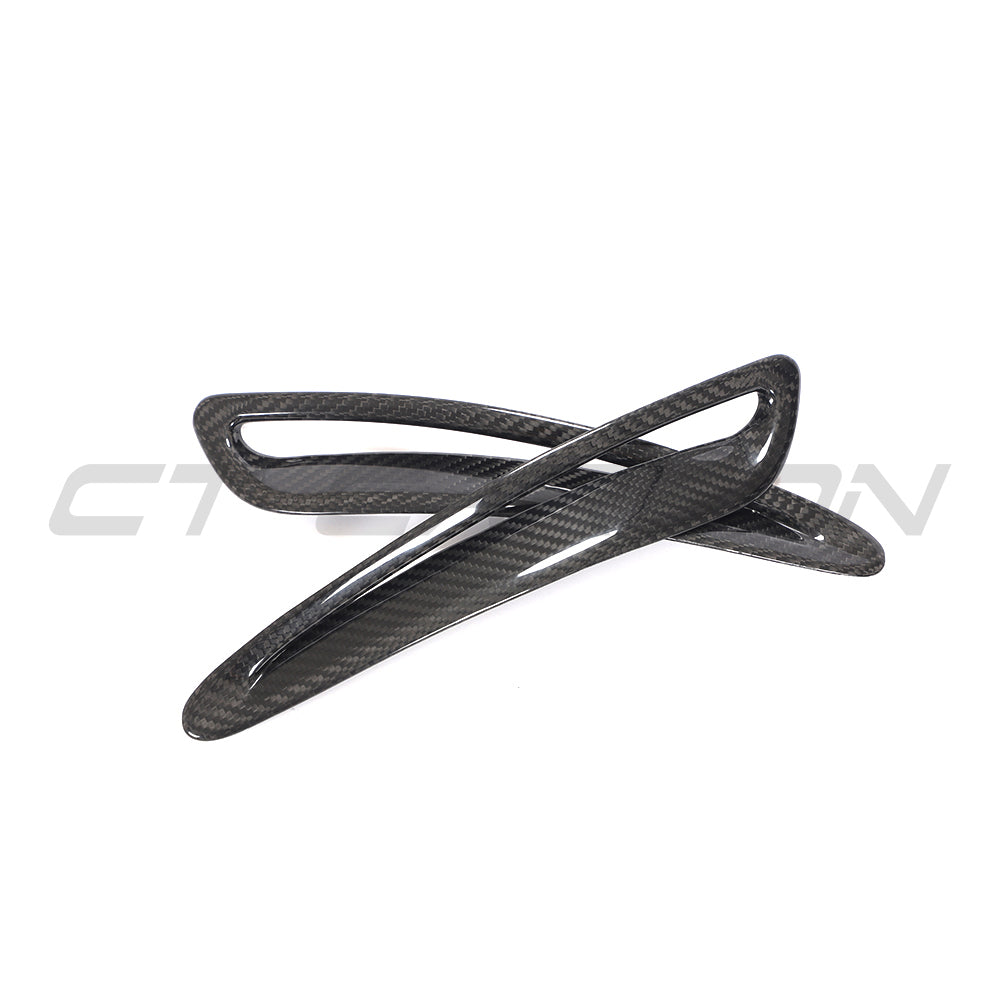 TOYOTA SUPRA 2019+ A90 CARBON FIBRE HOOD/BONNET TRIM-Accessories-CT CARBON-CT Carbon - High-quality carbon fiber and gloss black aerodynamic parts for premium sports and luxury vehicles.