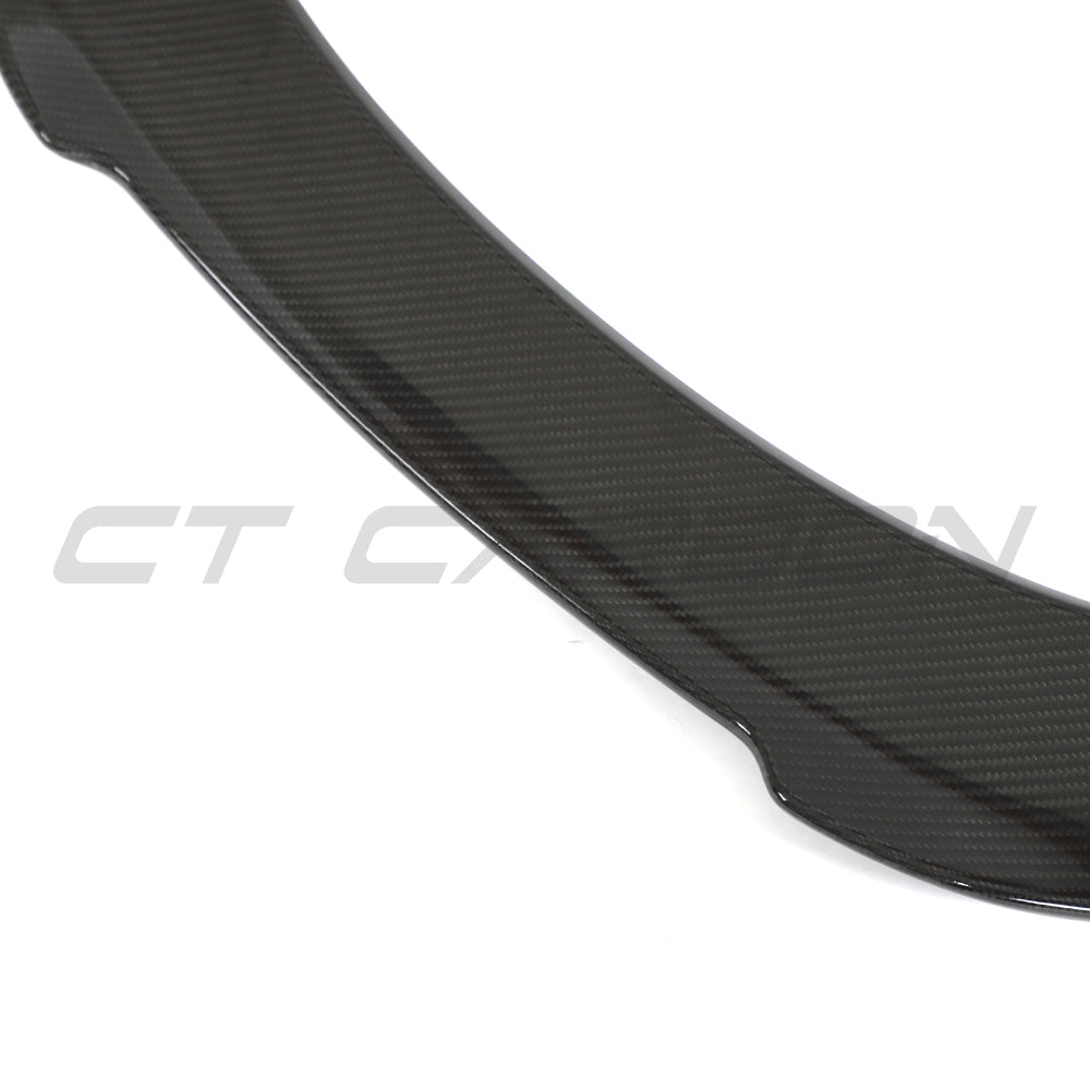 TOYOTA SUPRA 2019+ A90 CARBON FIBRE SPOILER - V2-Spoiler-CT CARBON-CT Carbon - High-quality carbon fiber and gloss black aerodynamic parts for premium sports and luxury vehicles.