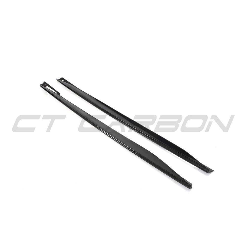 BMW 4 SERIES 2020+ G26 & i4 CARBON FIBRE SIDE SKIRTS-Side Skirts-CT CARBON-CT Carbon - High-quality carbon fiber and gloss black aerodynamic parts for premium sports and luxury vehicles.