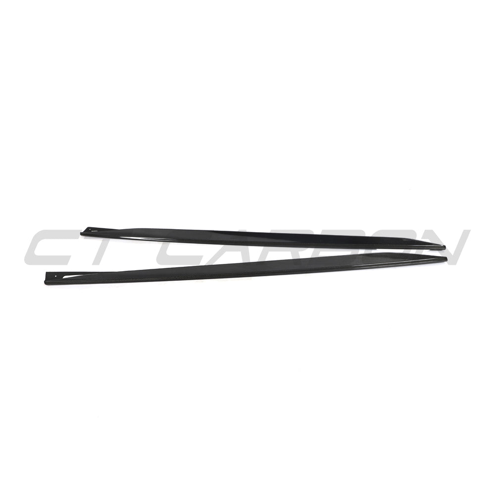 BMW 4 SERIES 2020+ G26 & i4 CARBON FIBRE SIDE SKIRTS-Side Skirts-CT CARBON-CT Carbon - High-quality carbon fiber and gloss black aerodynamic parts for premium sports and luxury vehicles.