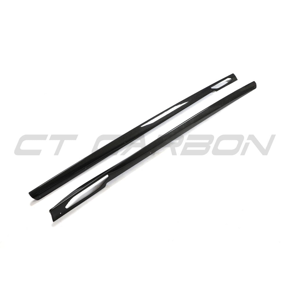 BMW 4 SERIES 2020+ G26 & i4 CARBON FIBRE SIDE SKIRTS-Side Skirts-CT CARBON-CT Carbon - High-quality carbon fiber and gloss black aerodynamic parts for premium sports and luxury vehicles.