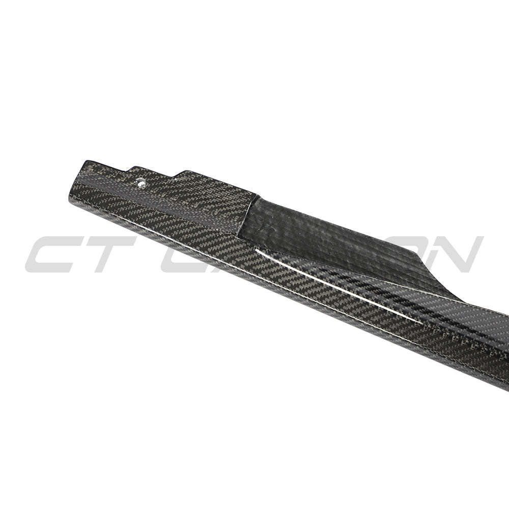 VW GOLF MK8 2020+ R CARBON FIBRE SIDE SKIRTS - V2-Side Skirts-CT CARBON-CT Carbon - High-quality carbon fiber and gloss black aerodynamic parts for premium sports and luxury vehicles.