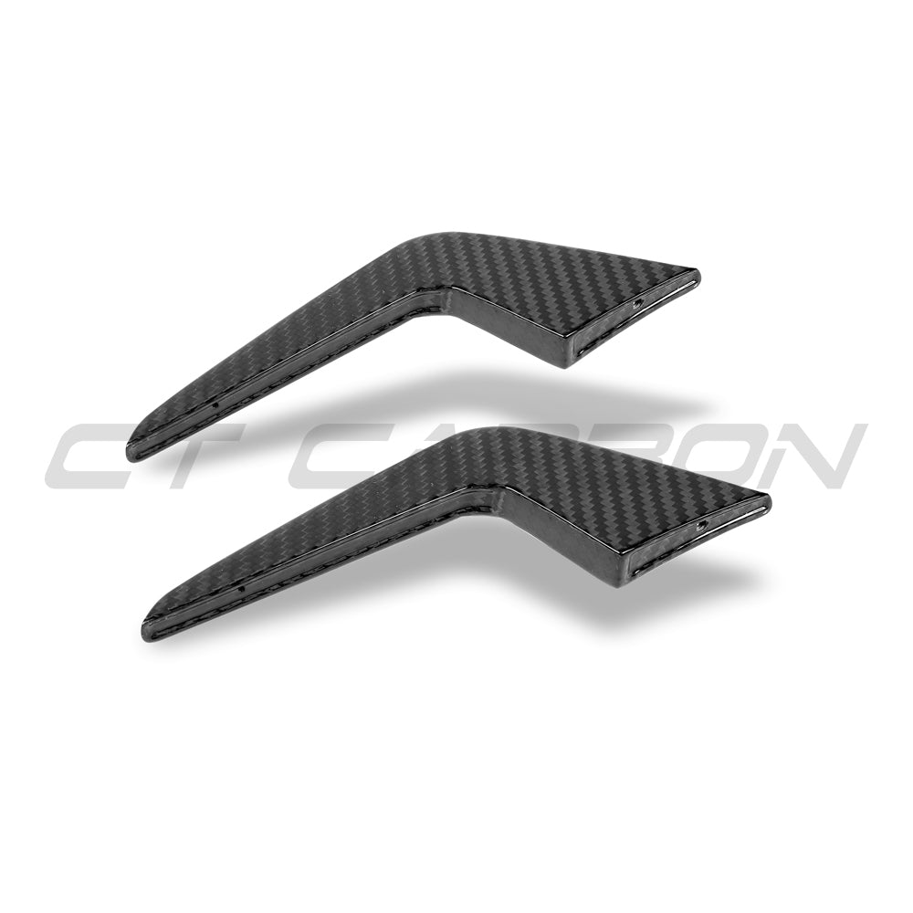 AUDI RS5 B9.5 SPORTBACK & COUPE 2020-2025 CARBON FIBRE CANARDS-Accessories-CT CARBON-CT Carbon - High-quality carbon fiber and gloss black aerodynamic parts for premium sports and luxury vehicles.