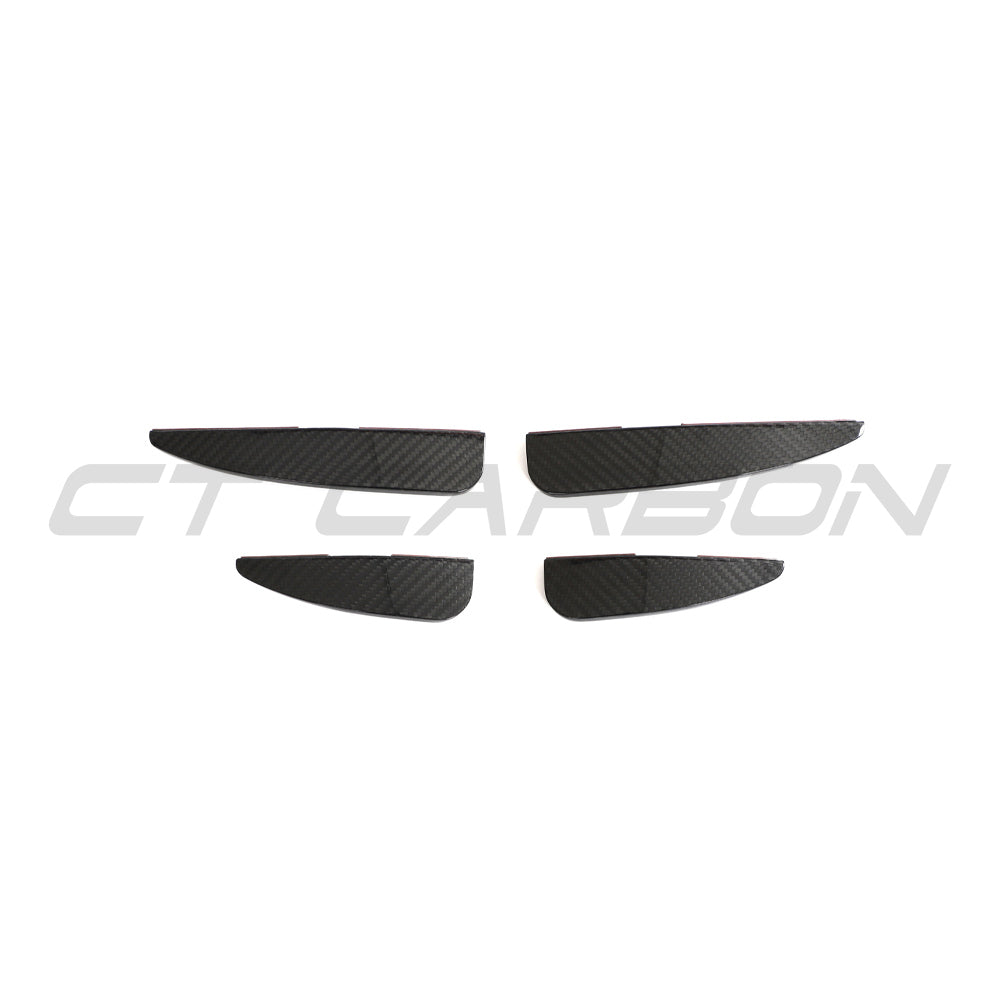AUDI R8 V10 GEN 2.5 2020-2023 CARBON FIBRE FRONT CANARDS-Accessories-CT CARBON-CT Carbon - High-quality carbon fiber and gloss black aerodynamic parts for premium sports and luxury vehicles.