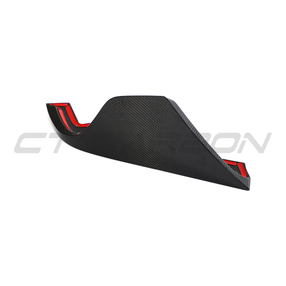 TOYOTA SUPRA 2019+ A90 CARBON FIBRE REAR BUMPER CORNERS-Accessories-CT CARBON-CT Carbon - High-quality carbon fiber and gloss black aerodynamic parts for premium sports and luxury vehicles.