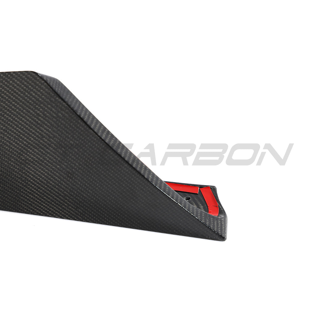 TOYOTA SUPRA 2019+ A90 CARBON FIBRE REAR BUMPER CORNERS-Accessories-CT CARBON-CT Carbon - High-quality carbon fiber and gloss black aerodynamic parts for premium sports and luxury vehicles.