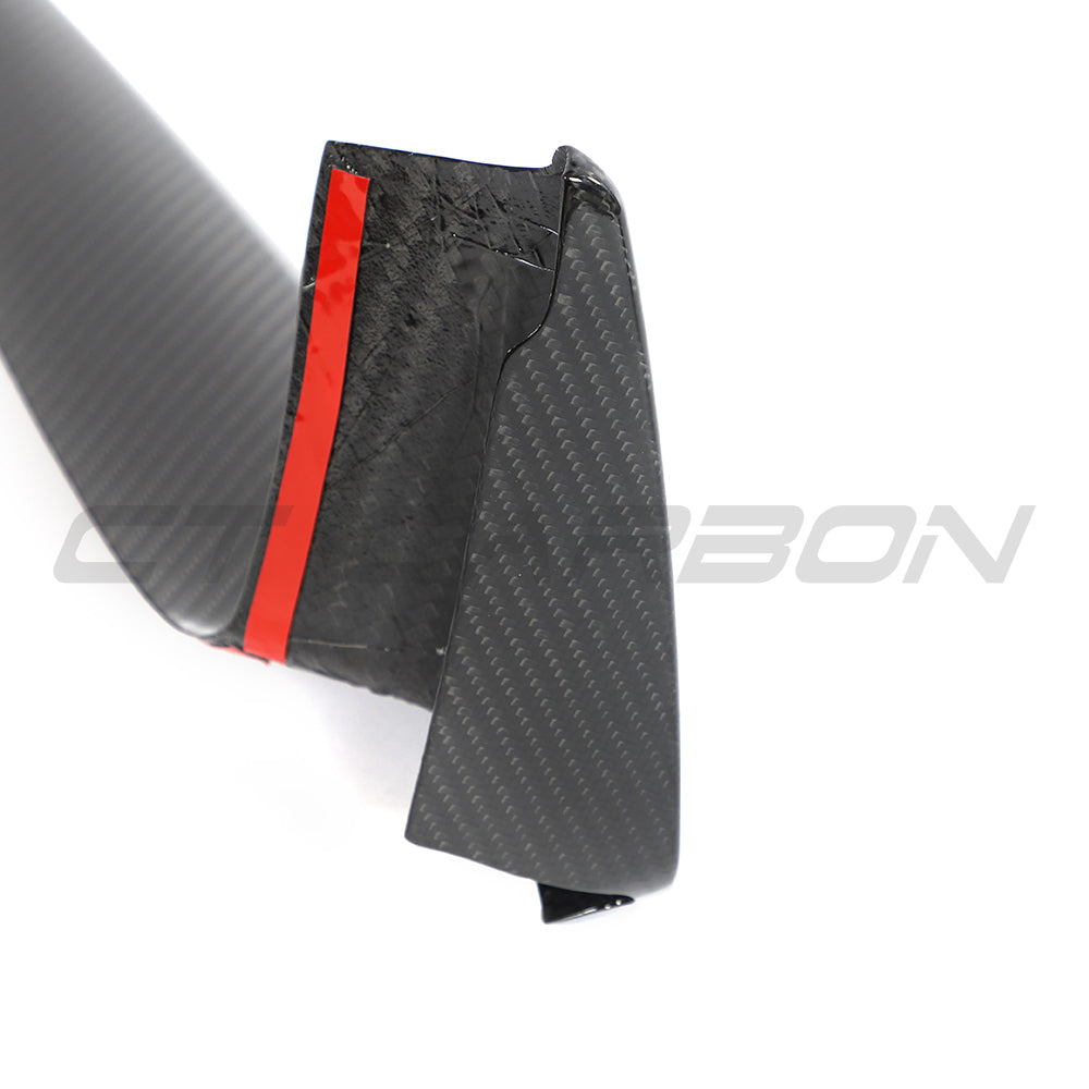 PORSCHE 992 CARRERA 2018-2024 CARBON FIBRE CORNER SPLITTERS-Splitter-CT CARBON-CT Carbon - High-quality carbon fiber and gloss black aerodynamic parts for premium sports and luxury vehicles.