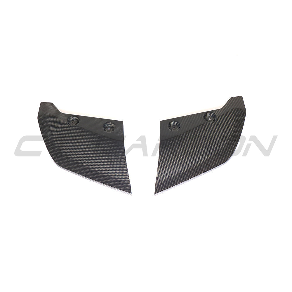 AUDI R8 V10 GEN 2 2015-2019 CARBON FIBRE REAR BUMPER LOWER CORNERS-Accessories-CT CARBON-CT Carbon - High-quality carbon fiber and gloss black aerodynamic parts for premium sports and luxury vehicles.