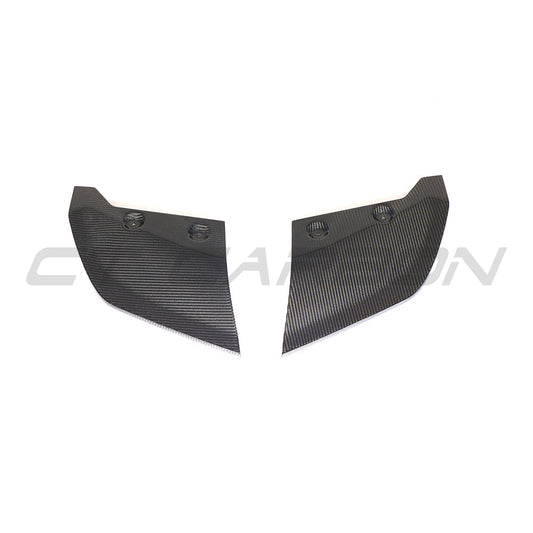 AUDI R8 V10 GEN 2 2015-2019 CARBON FIBRE REAR BUMPER LOWER CORNERS-Accessories-CT CARBON-CT Carbon - High-quality carbon fiber and gloss black aerodynamic parts for premium sports and luxury vehicles.