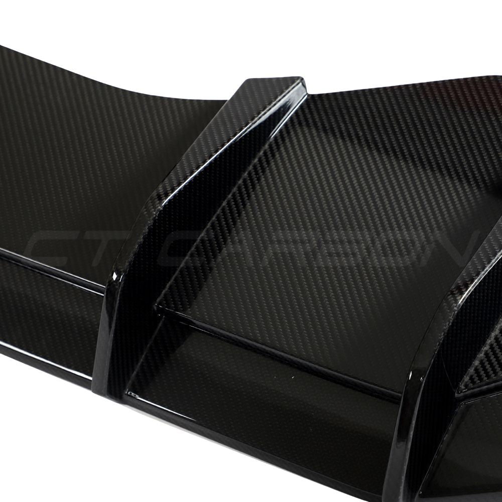 LAMBORGHINI HURACAN LP-610 CARBON FIBRE DIFFUSER - CT DESIGN-Diffuser-CT CARBON-CT Carbon - High-quality carbon fiber and gloss black aerodynamic parts for premium sports and luxury vehicles.