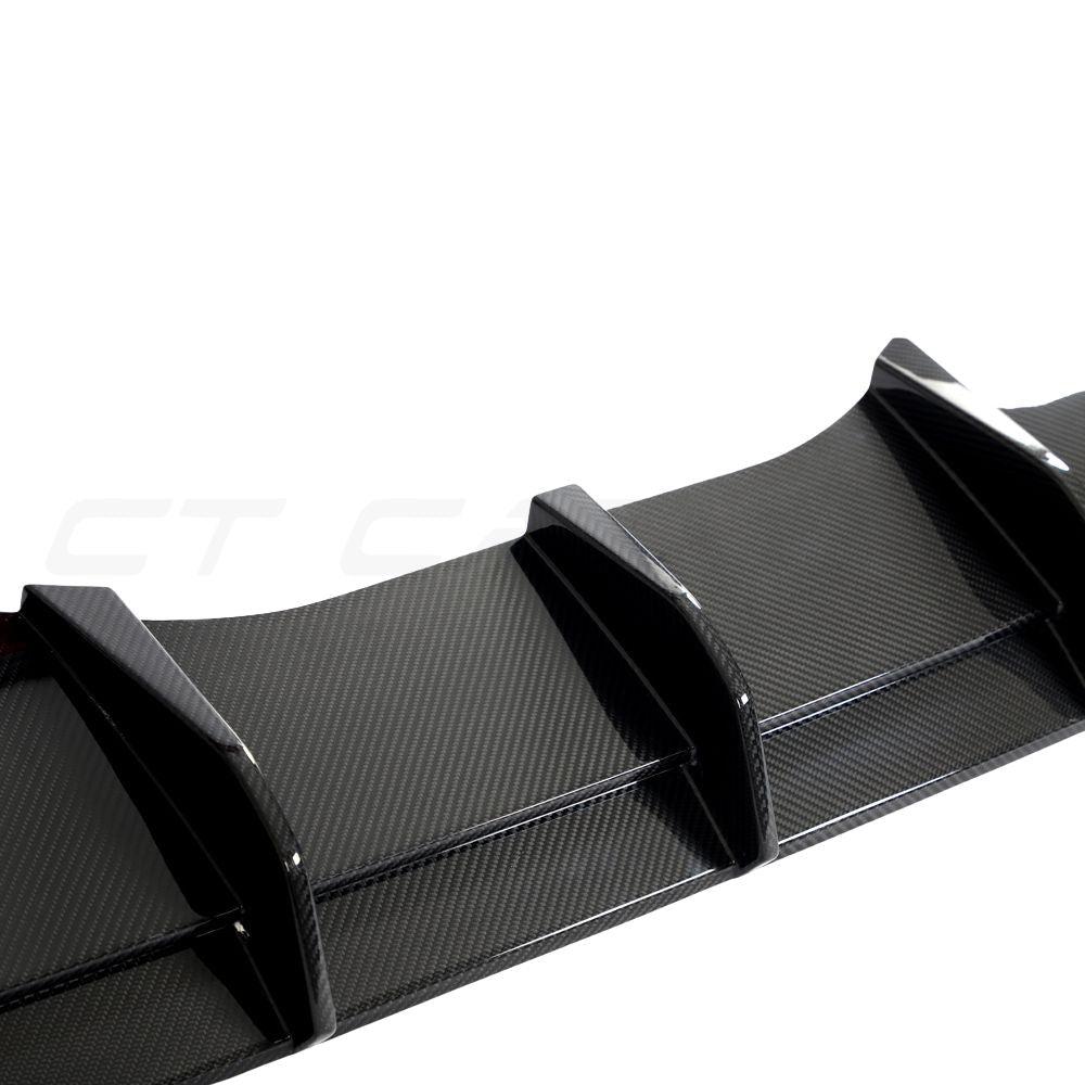 LAMBORGHINI HURACAN LP-610 CARBON FIBRE DIFFUSER - CT DESIGN-Diffuser-CT CARBON-CT Carbon - High-quality carbon fiber and gloss black aerodynamic parts for premium sports and luxury vehicles.