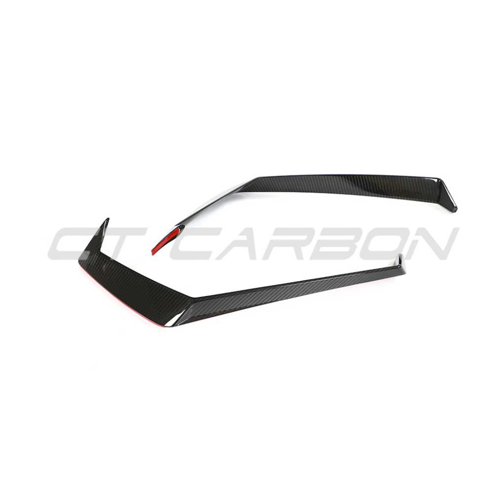 LAMBORGHINI HURACAN LP-610 CARBON FIBRE FRONT BUMPER TRIM - CT DESIGN-Accessories-CT CARBON-CT Carbon - High-quality carbon fiber and gloss black aerodynamic parts for premium sports and luxury vehicles.