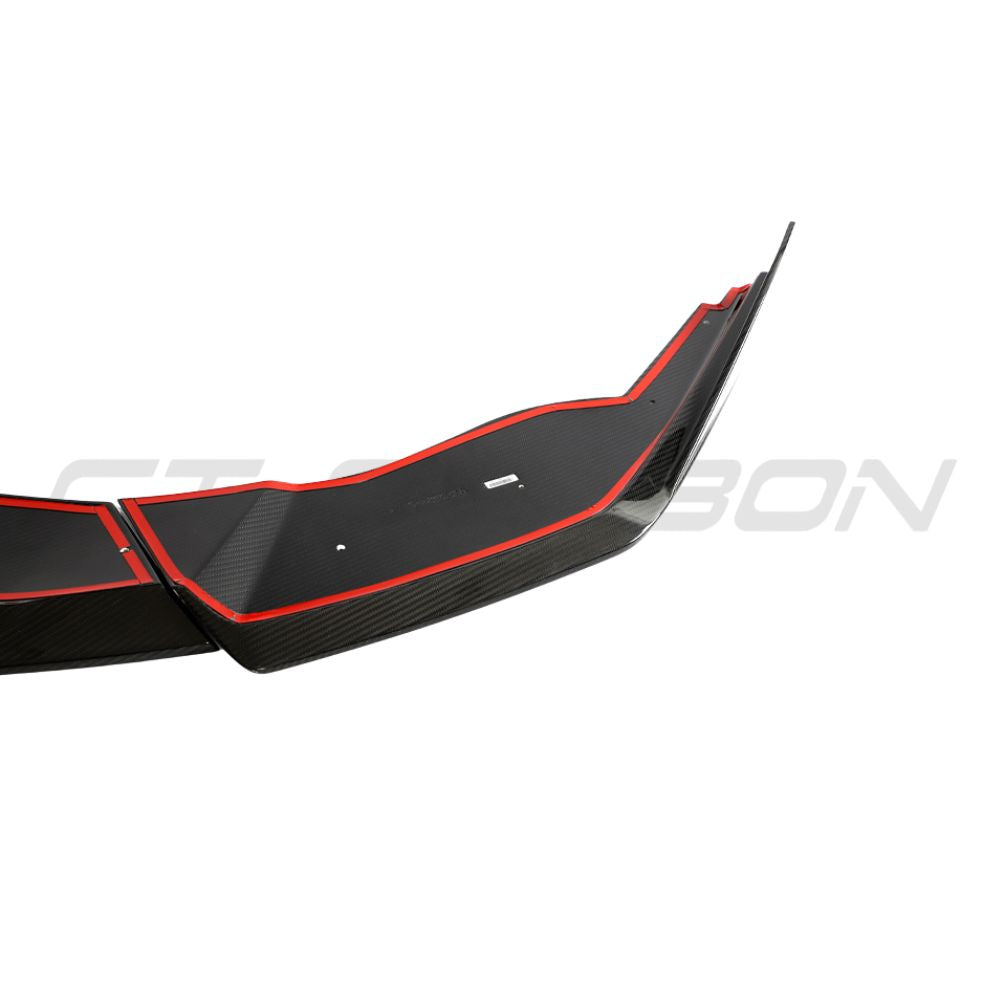 LAMBORGHINI HURACAN LP-610 CARBON FIBRE SPLITTER - CT DESIGN-Splitter-CT CARBON-CT Carbon - High-quality carbon fiber and gloss black aerodynamic parts for premium sports and luxury vehicles.