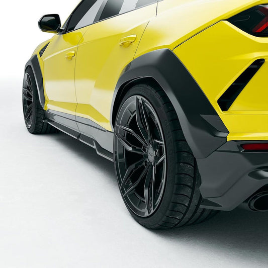 LAMBORGHINI URUS CARBON FIBRE SIDE SKIRTS - CT DESIGN-Side Skirts-CT CARBON-CT Carbon - High-quality carbon fiber and gloss black aerodynamic parts for premium sports and luxury vehicles.