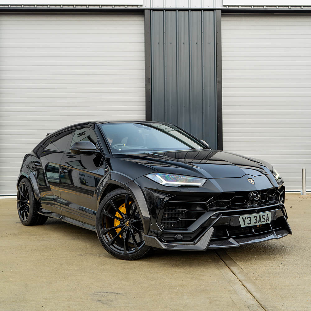LAMBORGHINI URUS CARBON FIBRE SPLITTER - CT DESIGN-Splitter-CT CARBON-CT Carbon - High-quality carbon fiber and gloss black aerodynamic parts for premium sports and luxury vehicles.