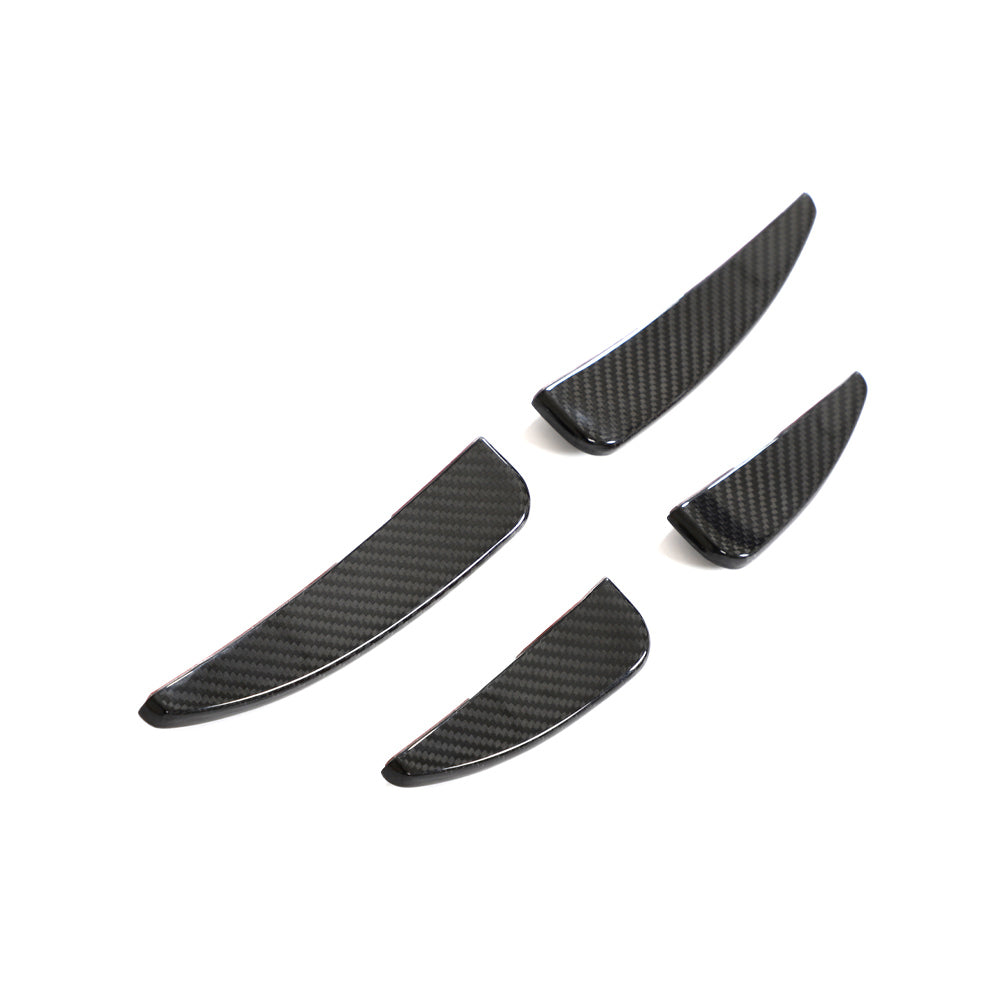 AUDI R8 V10 GEN 2.5 2020-2023 CARBON FIBRE FRONT CANARDS-Accessories-CT CARBON-CT Carbon - High-quality carbon fiber and gloss black aerodynamic parts for premium sports and luxury vehicles.