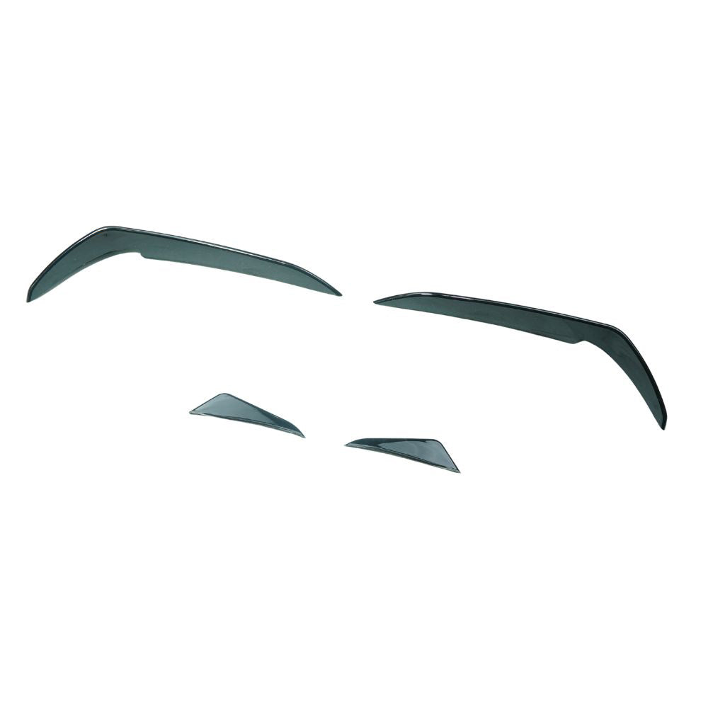 VOLKSWAGEN GOLF GTI/GTD MK7.5 2017-2020 GLOSS BLACK FRONT BUMPER CANARDS-Accessories-BLAK BY CT-CT Carbon - High-quality carbon fiber and gloss black aerodynamic parts for premium sports and luxury vehicles.