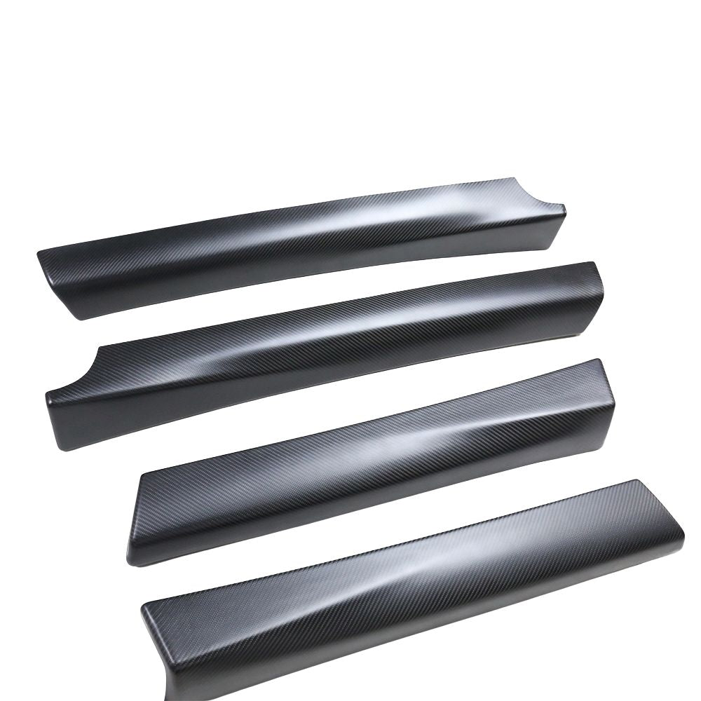 TESLA MODEL 3 2017-2023 CARBON FIBRE INTERIOR DOOR PANEL TRIM ADD ON-Accessories-CT CARBON-Matte Carbon-CT Carbon - High-quality carbon fiber and gloss black aerodynamic parts for premium sports and luxury vehicles.