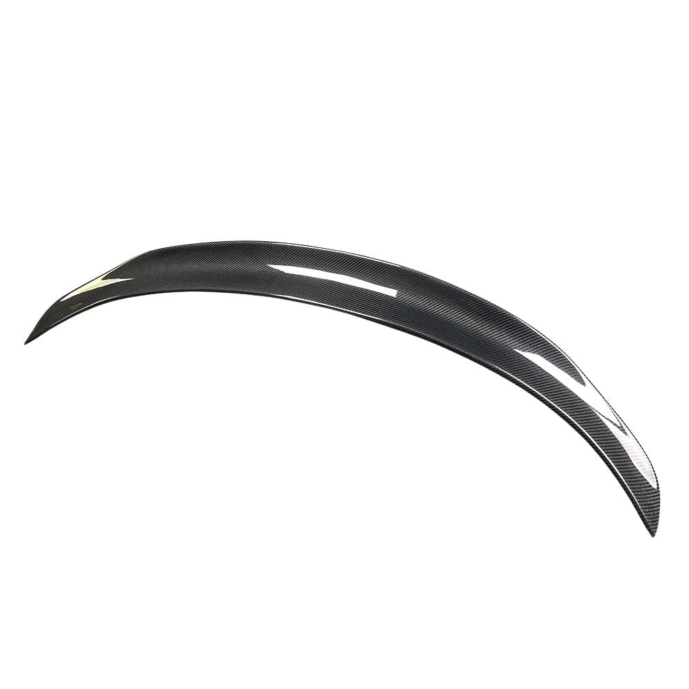 TESLA MODEL 3 2017-2023 CARBON FIBRE SPOILER - V5-Spoiler-CT CARBON-CT Carbon - High-quality carbon fiber and gloss black aerodynamic parts for premium sports and luxury vehicles.