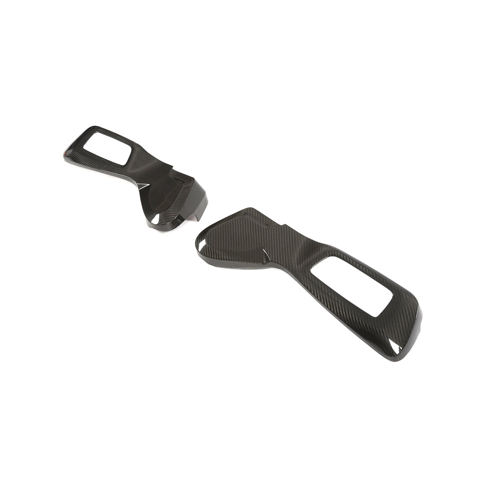 BMW GXX/F9X/G42 CARBON FIBRE SEAT CONTROL COVERS-Accessories-CT CARBON-CT Carbon - High-quality carbon fiber and gloss black aerodynamic parts for premium sports and luxury vehicles.