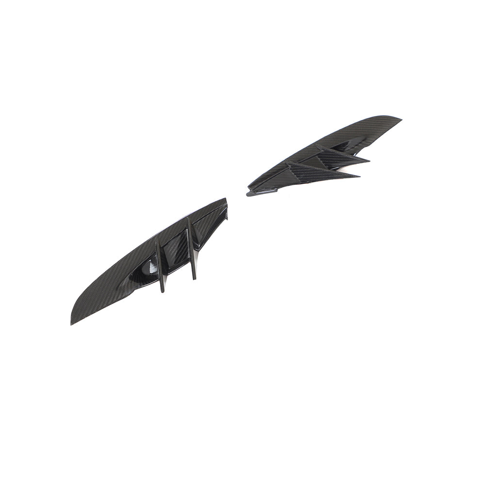 TOYOTA SUPRA 2019+ A90 CARBON FIBRE FRONT BUMPER VENT TRIM-Accessories-CT CARBON-CT Carbon - High-quality carbon fiber and gloss black aerodynamic parts for premium sports and luxury vehicles.