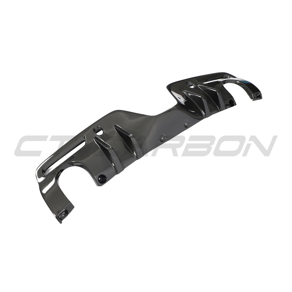 TOYOTA SUPRA 2019+ A90 CARBON FIBRE DIFFUSER ADD ON-Diffuser-CT CARBON-CT Carbon - High-quality carbon fiber and gloss black aerodynamic parts for premium sports and luxury vehicles.