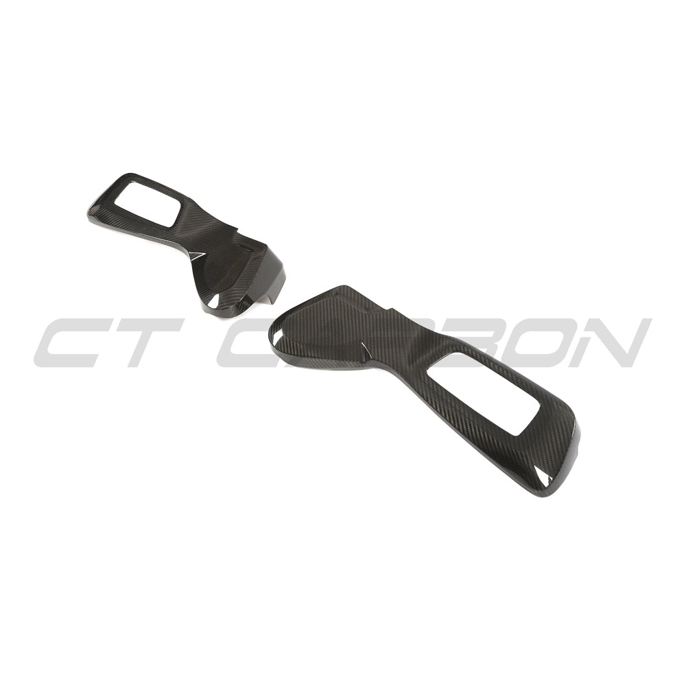 BMW GXX/F9X/G42 CARBON FIBRE SEAT CONTROL COVERS-Accessories-CT CARBON-CT Carbon - High-quality carbon fiber and gloss black aerodynamic parts for premium sports and luxury vehicles.