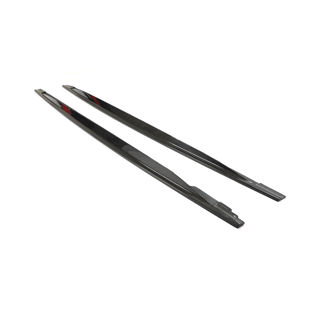 VW GOLF MK8 2020+ R CARBON FIBRE SIDE SKIRTS - V2-Side Skirts-CT CARBON-CT Carbon - High-quality carbon fiber and gloss black aerodynamic parts for premium sports and luxury vehicles.