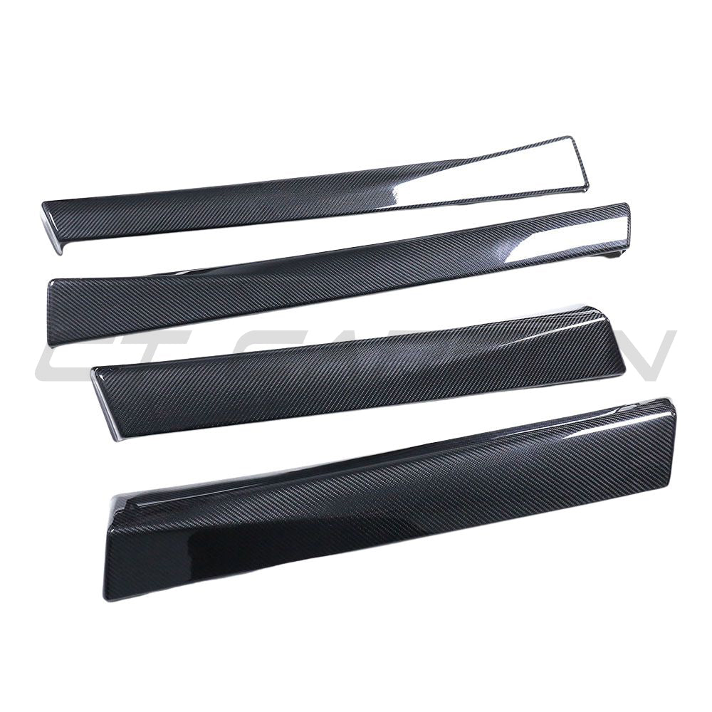 TESLA MODEL 3 2017-2023 CARBON FIBRE INTERIOR DOOR PANEL TRIM ADD ON-Accessories-CT CARBON-CT Carbon - High-quality carbon fiber and gloss black aerodynamic parts for premium sports and luxury vehicles.