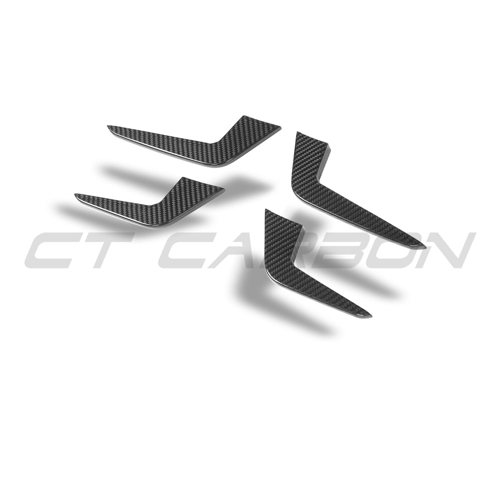 AUDI RS5 B9.5 SPORTBACK & COUPE 2020-2025 CARBON FIBRE CANARDS-Accessories-CT CARBON-CT Carbon - High-quality carbon fiber and gloss black aerodynamic parts for premium sports and luxury vehicles.