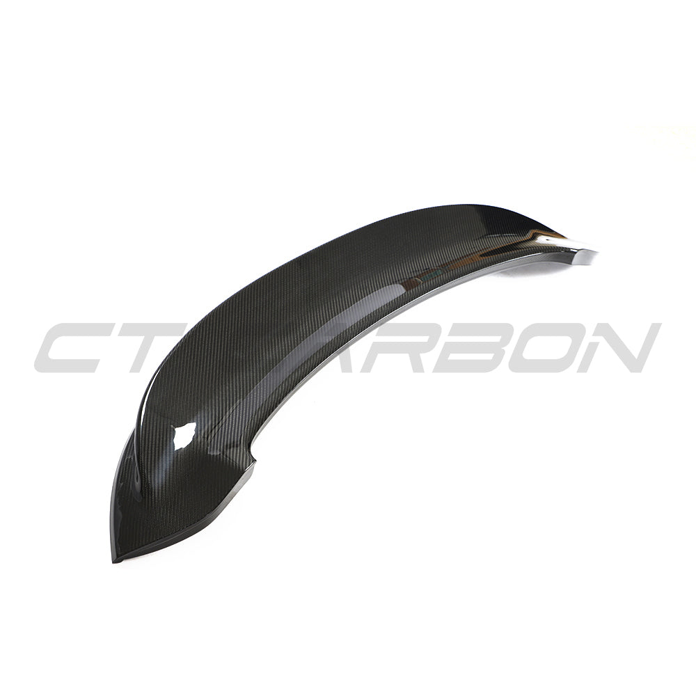 PORSCHE 992 CARRERA/GTS/TARGA 2018+ CARBON FIBRE REPLACEMENT DUCKTAIL SPOILER-Spoiler-CT CARBON-CT Carbon - High-quality carbon fiber and gloss black aerodynamic parts for premium sports and luxury vehicles.