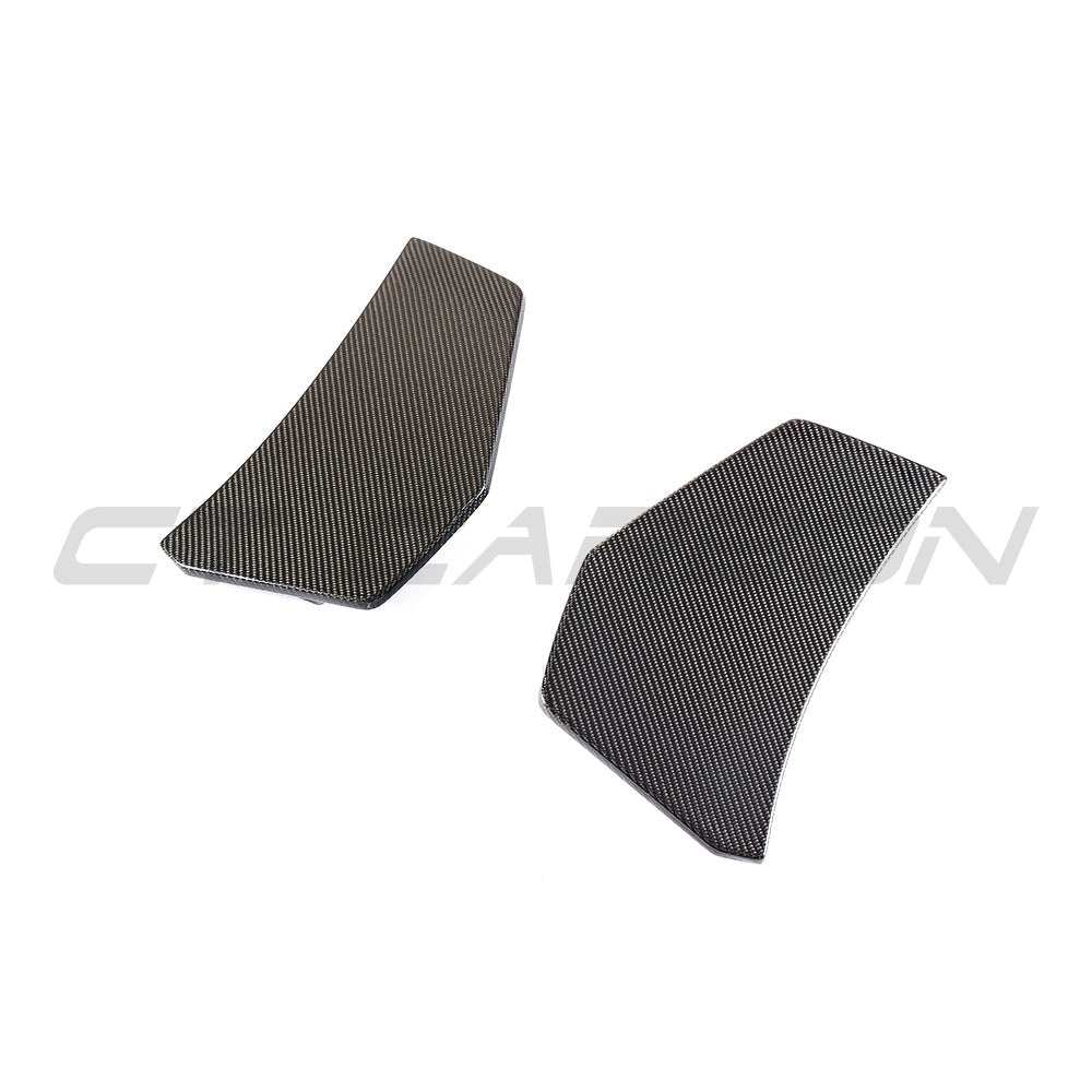 AUDI R8 V10 GEN 2 2015-2019 CARBON FIBRE REAR BUMPER CORNERS-Accessories-CT CARBON-CT Carbon - High-quality carbon fiber and gloss black aerodynamic parts for premium sports and luxury vehicles.