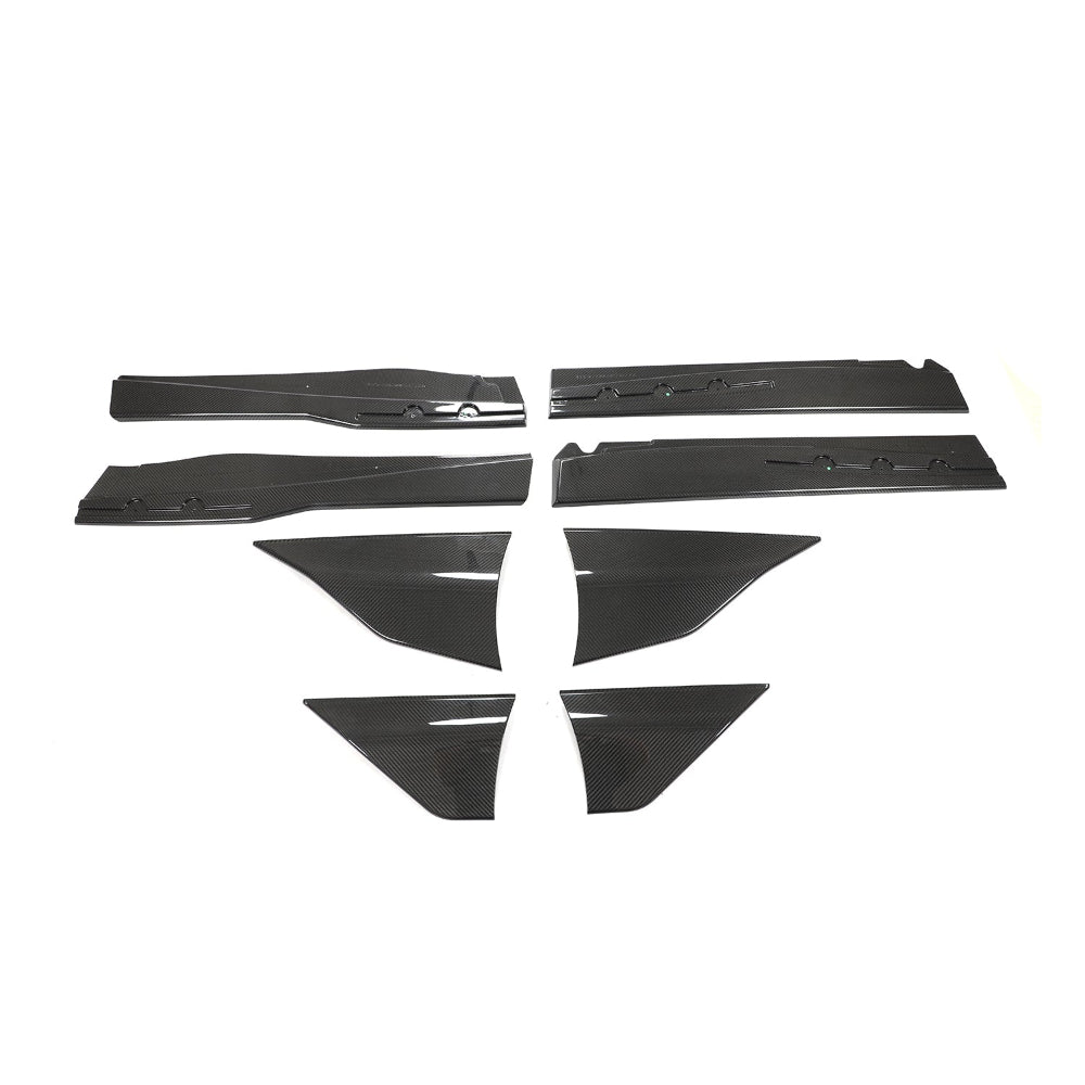 MCLAREN 720S CARBON FIBRE SIDE SKIRTS - CT DESIGN-Side Skirts-CT CARBON-CT Carbon - High-quality carbon fiber and gloss black aerodynamic parts for premium sports and luxury vehicles.