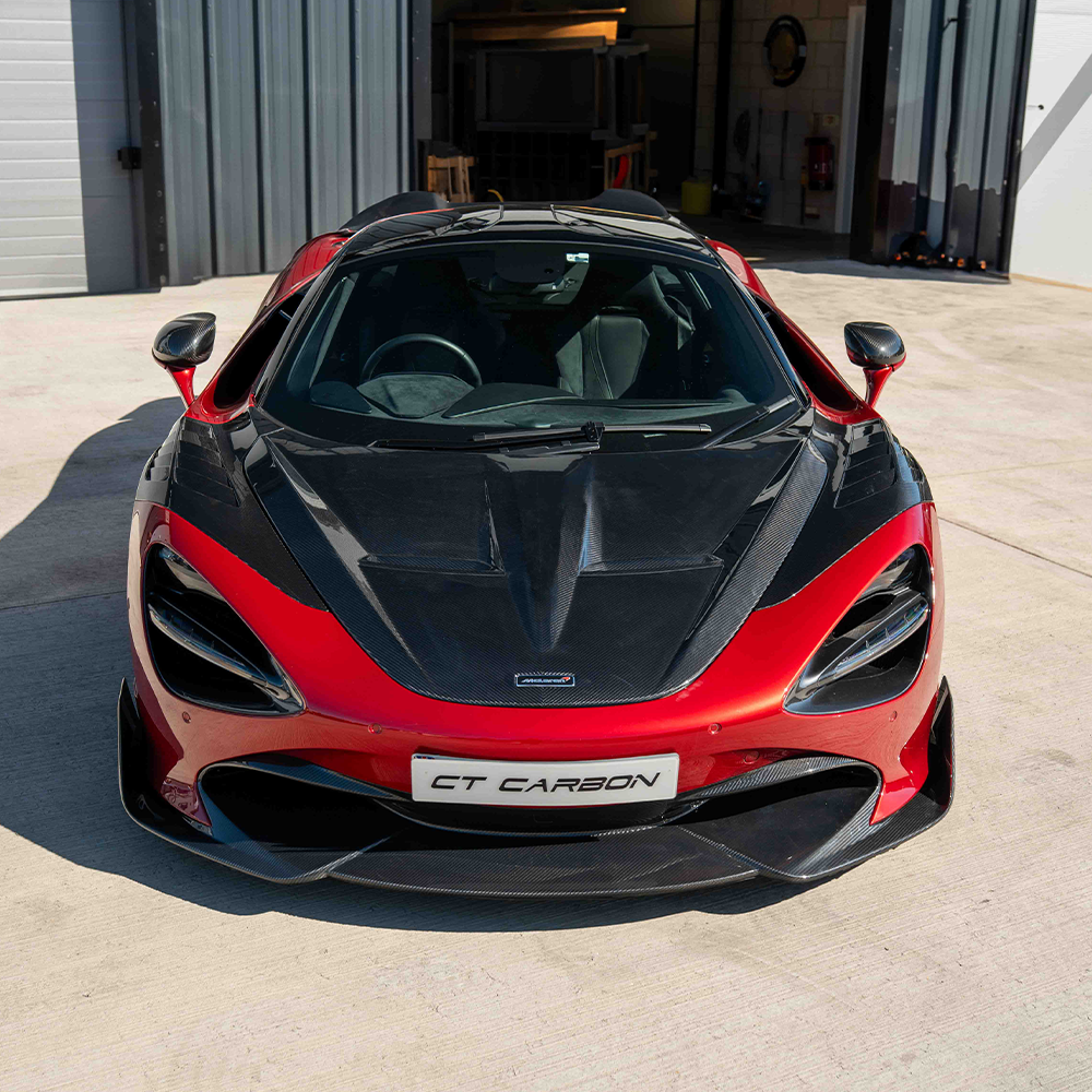 MCLAREN 720S CARBON FIBRE SPLITTER - CT DESIGN V2-Splitter-CT CARBON-CT Carbon - High-quality carbon fiber and gloss black aerodynamic parts for premium sports and luxury vehicles.