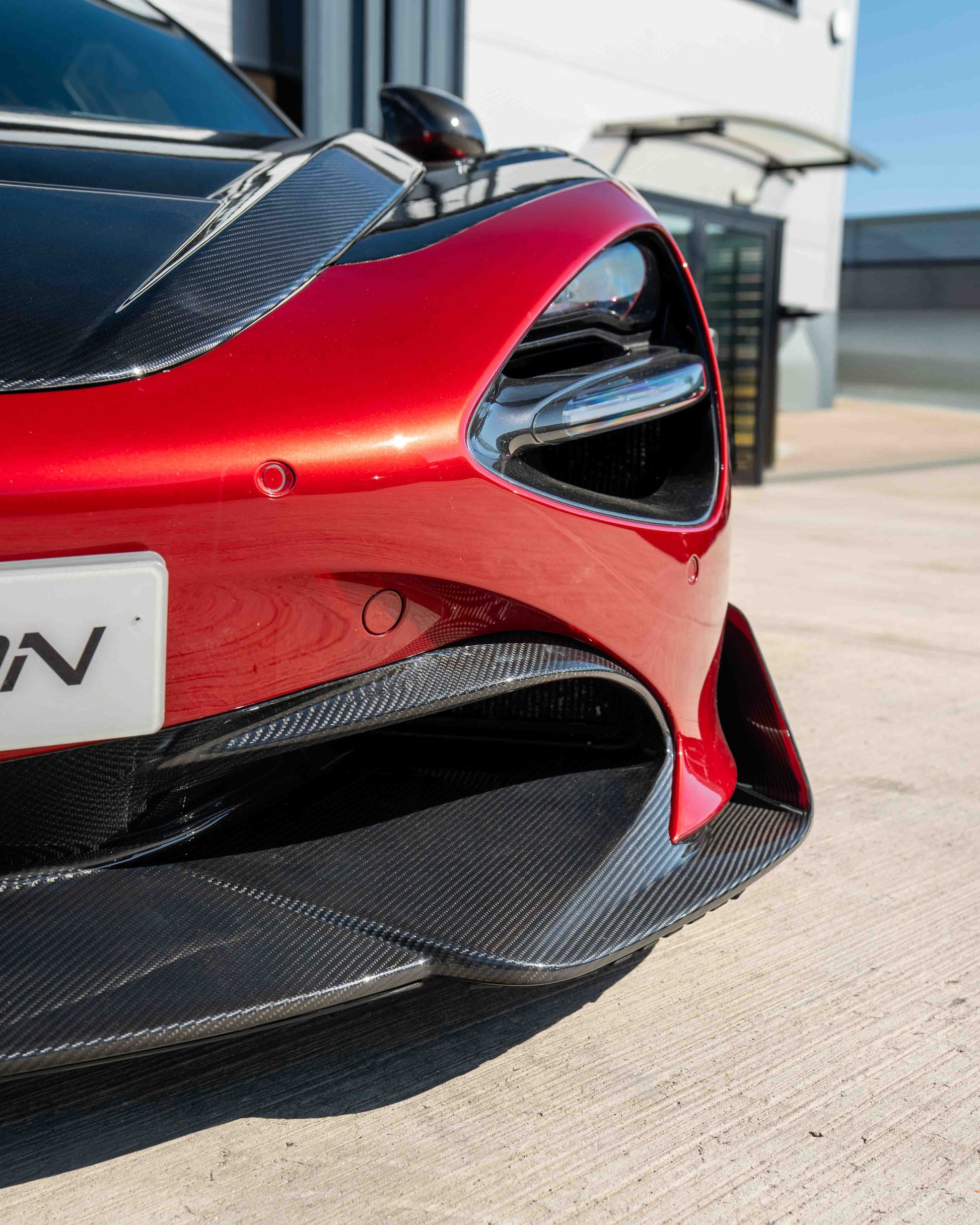 MCLAREN 720S CARBON FIBRE SPLITTER - CT DESIGN V2-Splitter-CT CARBON-CT Carbon - High-quality carbon fiber and gloss black aerodynamic parts for premium sports and luxury vehicles.
