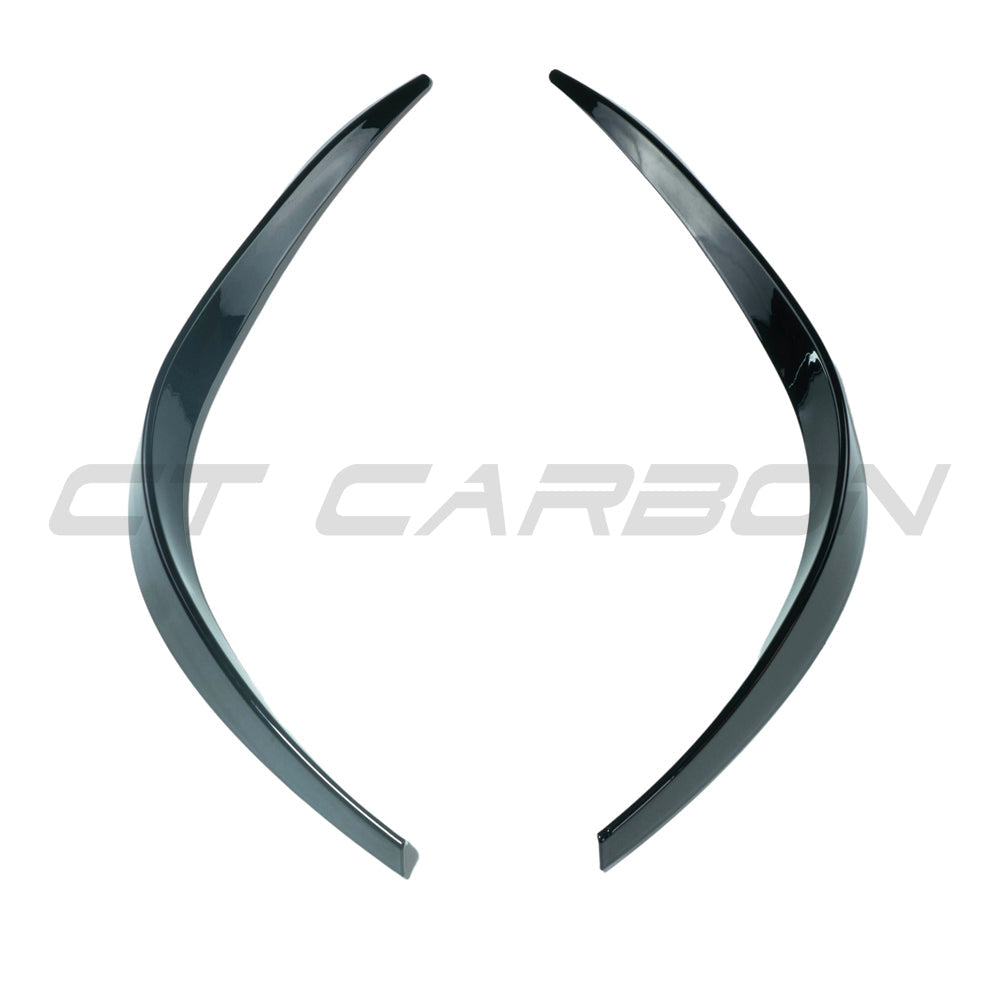 MERCEDES A-CLASS V177 & W177 2018-2022 GLOSS BLACK FRONT BUMPER TRIM-Accessories-BLAK BY CT-CT Carbon - High-quality carbon fiber and gloss black aerodynamic parts for premium sports and luxury vehicles.