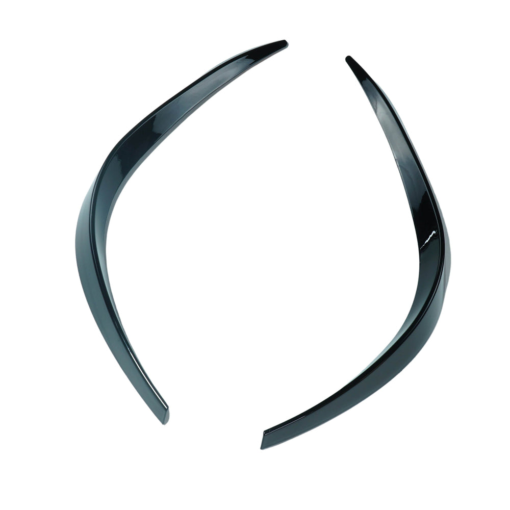 MERCEDES A-CLASS V177 & W177 2018-2022 GLOSS BLACK FRONT BUMPER TRIM-Accessories-BLAK BY CT-CT Carbon - High-quality carbon fiber and gloss black aerodynamic parts for premium sports and luxury vehicles.