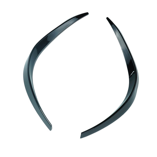 MERCEDES A-CLASS V177 & W177 2018-2022 GLOSS BLACK FRONT BUMPER TRIM-Accessories-BLAK BY CT-CT Carbon - High-quality carbon fiber and gloss black aerodynamic parts for premium sports and luxury vehicles.