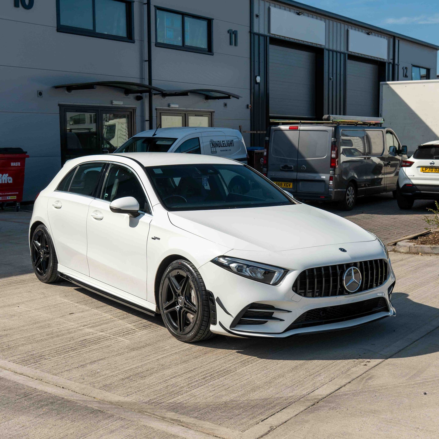 MERCEDES V177 & W177 2018-2022 A CLASS PANAMERICA BLACK GRILLE-Grille-BLAK BY CT-CT Carbon - High-quality carbon fiber and gloss black aerodynamic parts for premium sports and luxury vehicles.