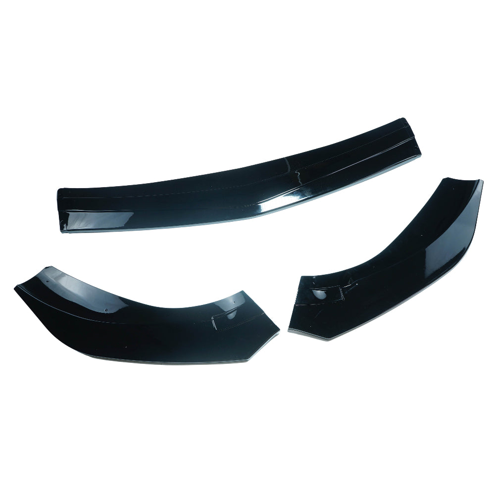 MERCEDES A-CLASS V177 & W177 2018-2022 GLOSS BLACK SPLITTER V2-Splitter-BLAK BY CT-CT Carbon - High-quality carbon fiber and gloss black aerodynamic parts for premium sports and luxury vehicles.