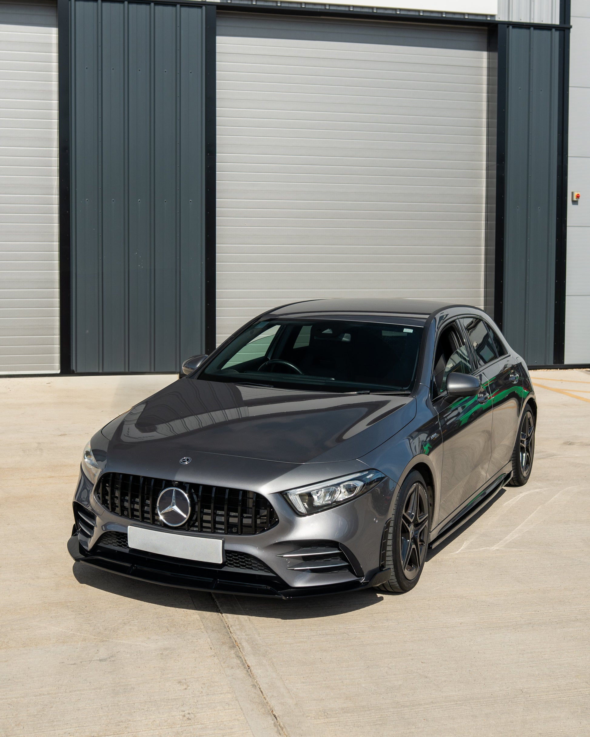 MERCEDES W177/V177 2018-2022 A-CLASS GLOSS BLACK FRONT END PACK - BLAK BY CT-Front End Pack-BLAK BY CT-CT Carbon - High-quality carbon fiber and gloss black aerodynamic parts for premium sports and luxury vehicles.