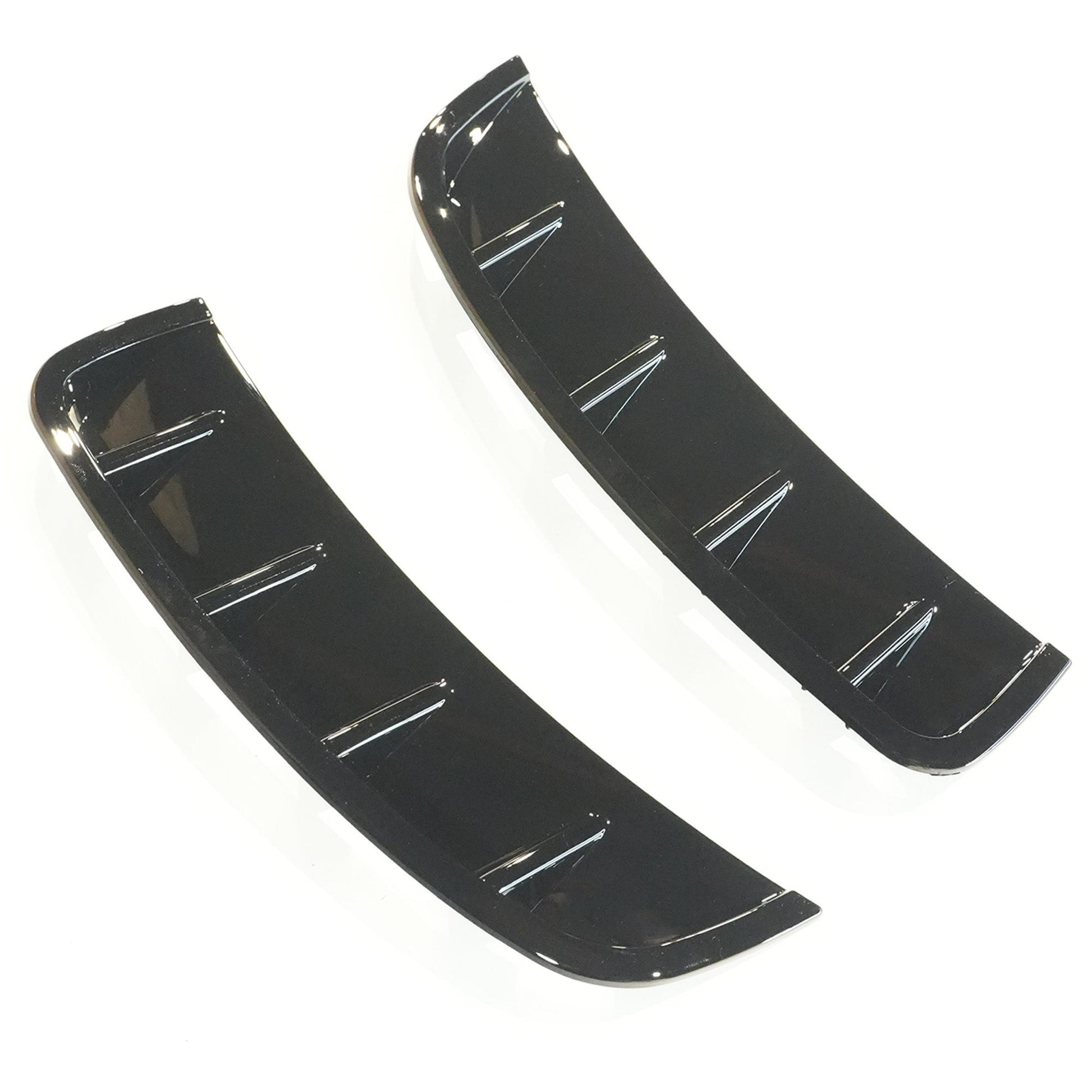 MERCEDES A-CLASS W177 2018-2022 GLOSS BLACK FRONT BUMPER VENTS-Accessories-BLAK BY CT-CT Carbon - High-quality carbon fiber and gloss black aerodynamic parts for premium sports and luxury vehicles.