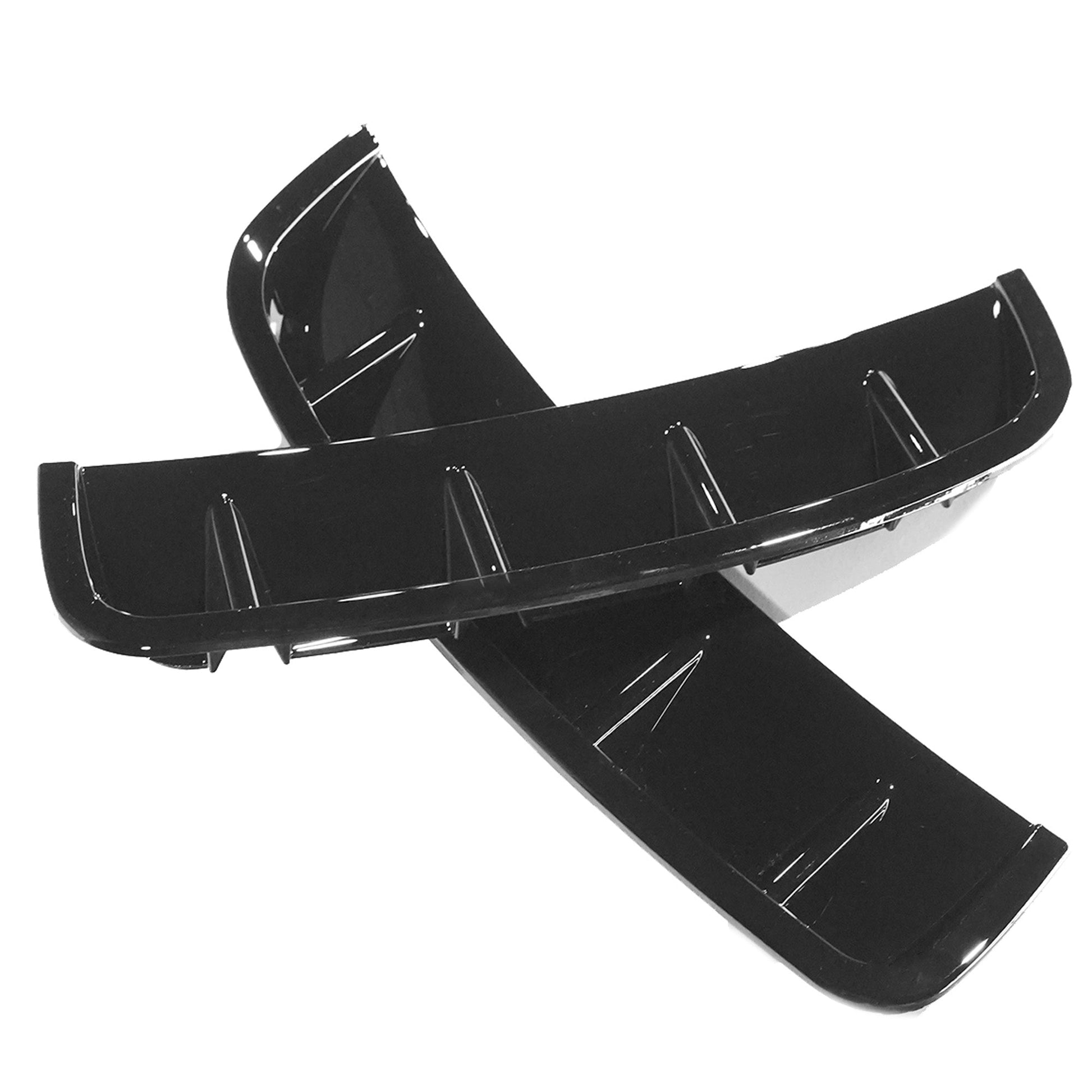 MERCEDES A-CLASS W177 2018-2022 GLOSS BLACK FRONT BUMPER VENTS-Accessories-BLAK BY CT-CT Carbon - High-quality carbon fiber and gloss black aerodynamic parts for premium sports and luxury vehicles.