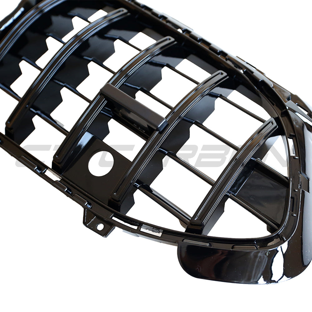MERCEDES V177 & W177 2022+ A CLASS PANAMERICA BLACK GRILLE-Grille-BLAK BY CT-CT Carbon - High-quality carbon fiber and gloss black aerodynamic parts for premium sports and luxury vehicles.