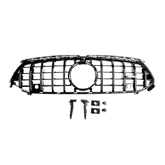 MERCEDES V177 & W177 2022+ A CLASS PANAMERICA BLACK GRILLE-Grille-BLAK BY CT-CT Carbon - High-quality carbon fiber and gloss black aerodynamic parts for premium sports and luxury vehicles.