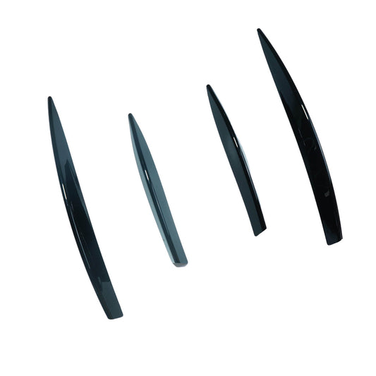 MERCEDES V177 & W177 2023+ A CLASS GLOSS BLACK FRONT LOWER GRILL TRIM-Accessories-BLAK BY CT-CT Carbon - High-quality carbon fiber and gloss black aerodynamic parts for premium sports and luxury vehicles.