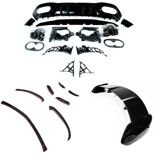 CT CARBON Full Kit MERCEDES W177 A-CLASS GLOSS BLACK KIT - BLAK BY CT