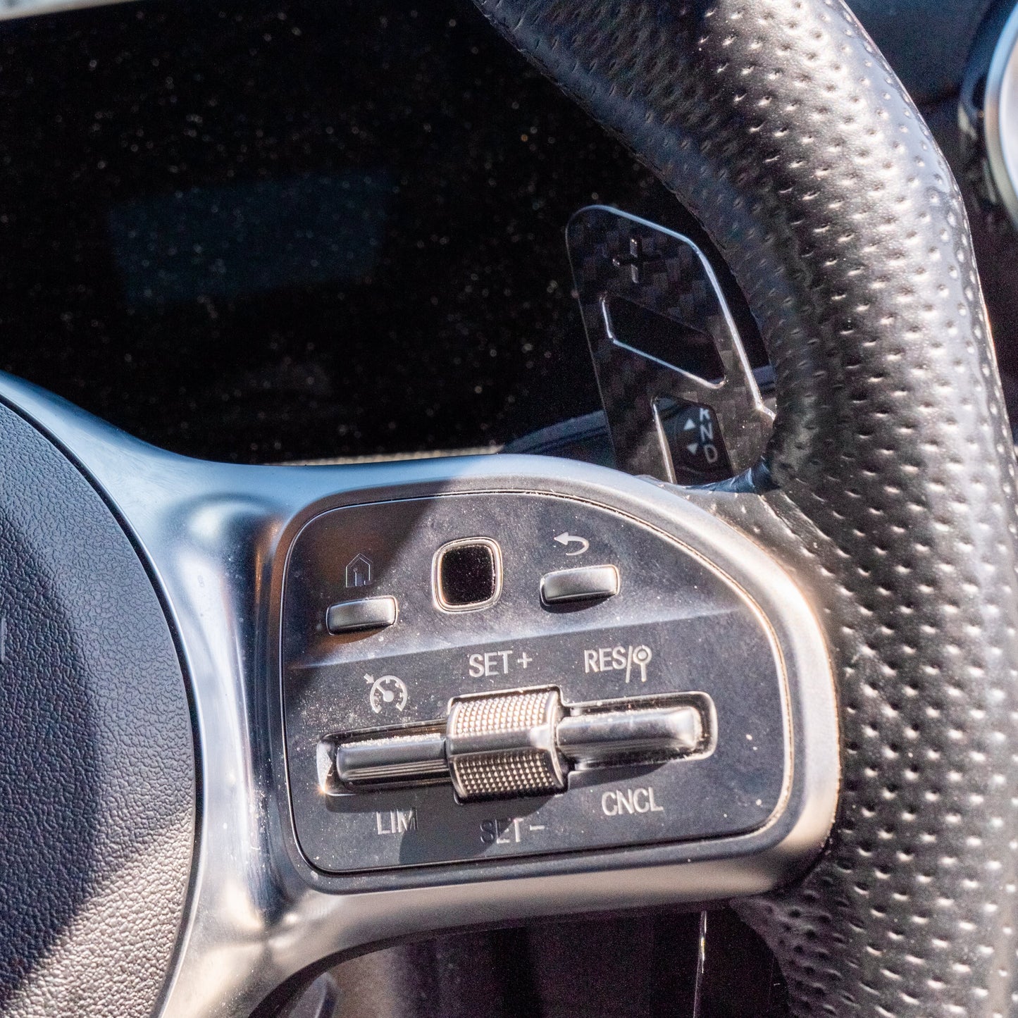 MERCREDES AMG MAGNETIC CARBON FIBRE SHIFTER PADDLES-Accessories-CT CARBON-CT Carbon - High-quality carbon fiber and gloss black aerodynamic parts for premium sports and luxury vehicles.