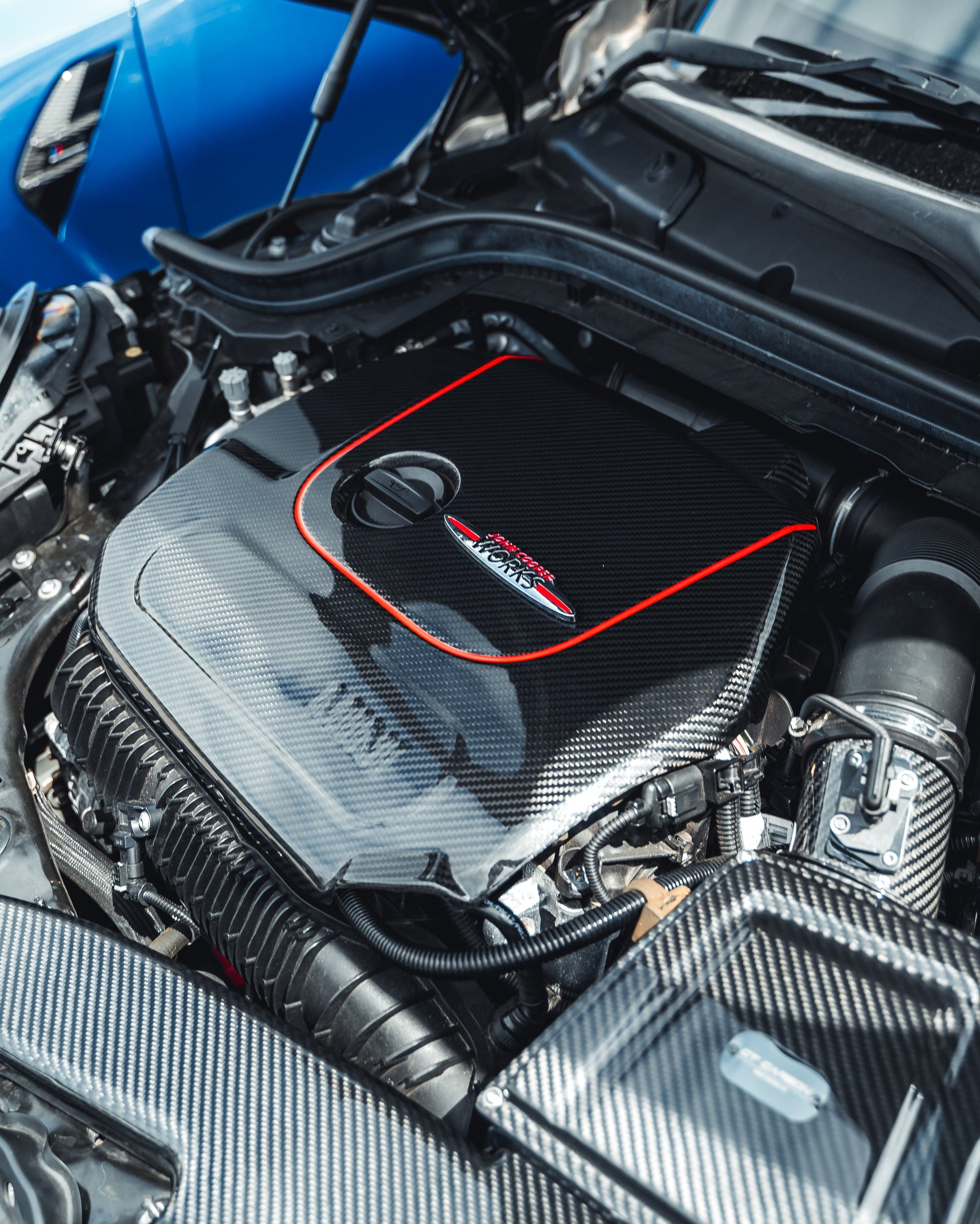 MINI COOPER S / JCW F56 CARBON FIBRE ENGINE COVER-Accessories-CT CARBON-CT Carbon - High-quality carbon fiber and gloss black aerodynamic parts for premium sports and luxury vehicles.