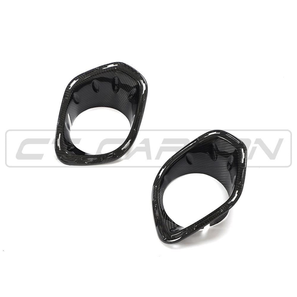MINI COOPER S / JCW F56 CARBON FIBRE FOG LIGHT COVERS-Accessories-CT CARBON-CT Carbon - High-quality carbon fiber and gloss black aerodynamic parts for premium sports and luxury vehicles.
